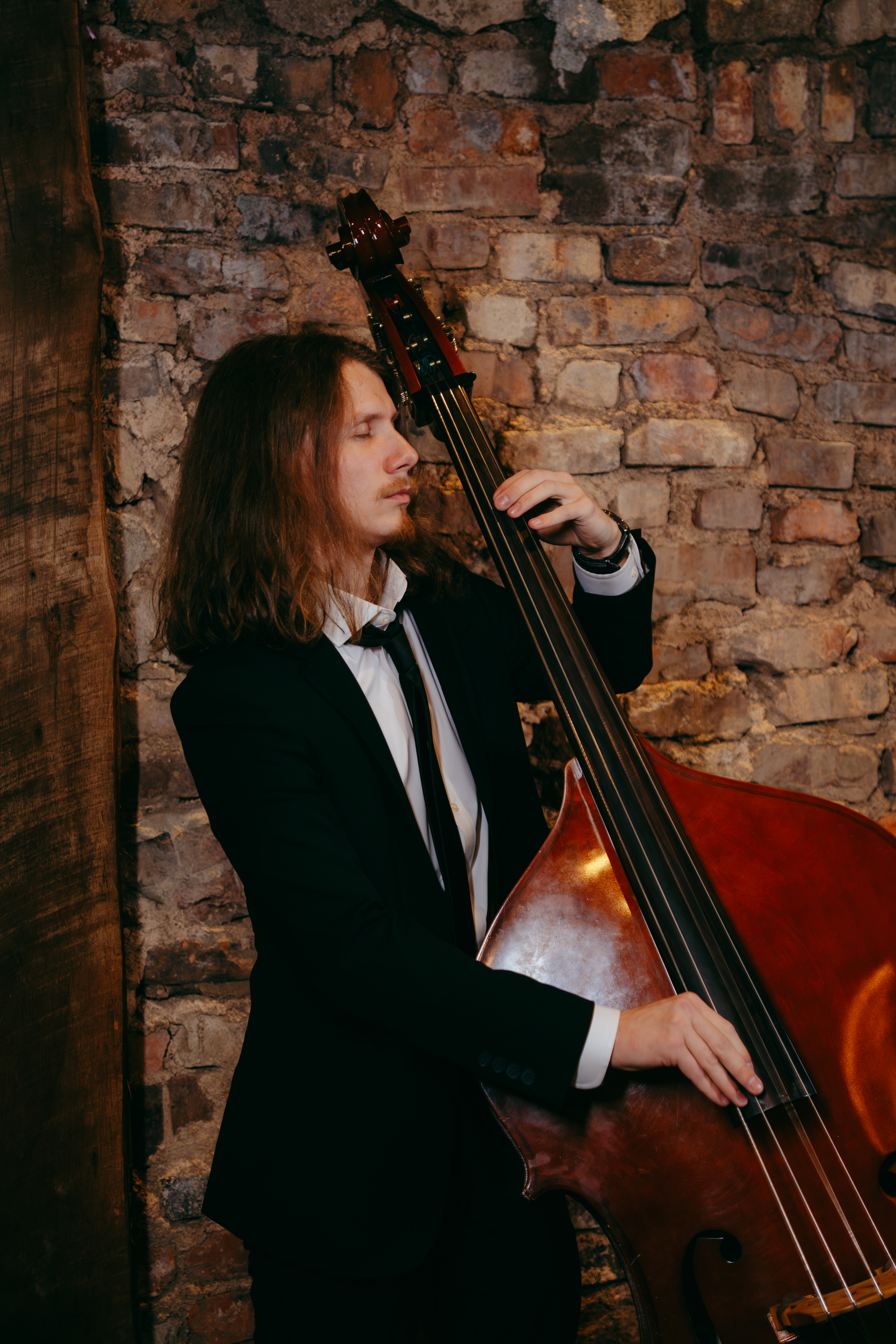 Benji playing upright bass