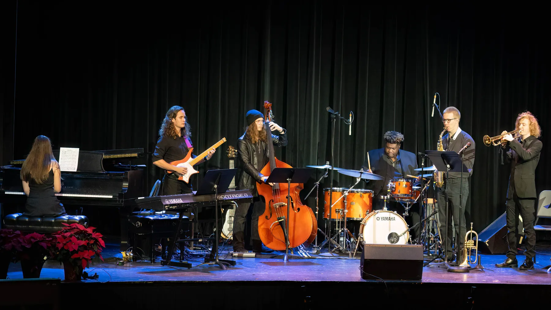 Benji Stiles performing with a jazz combo